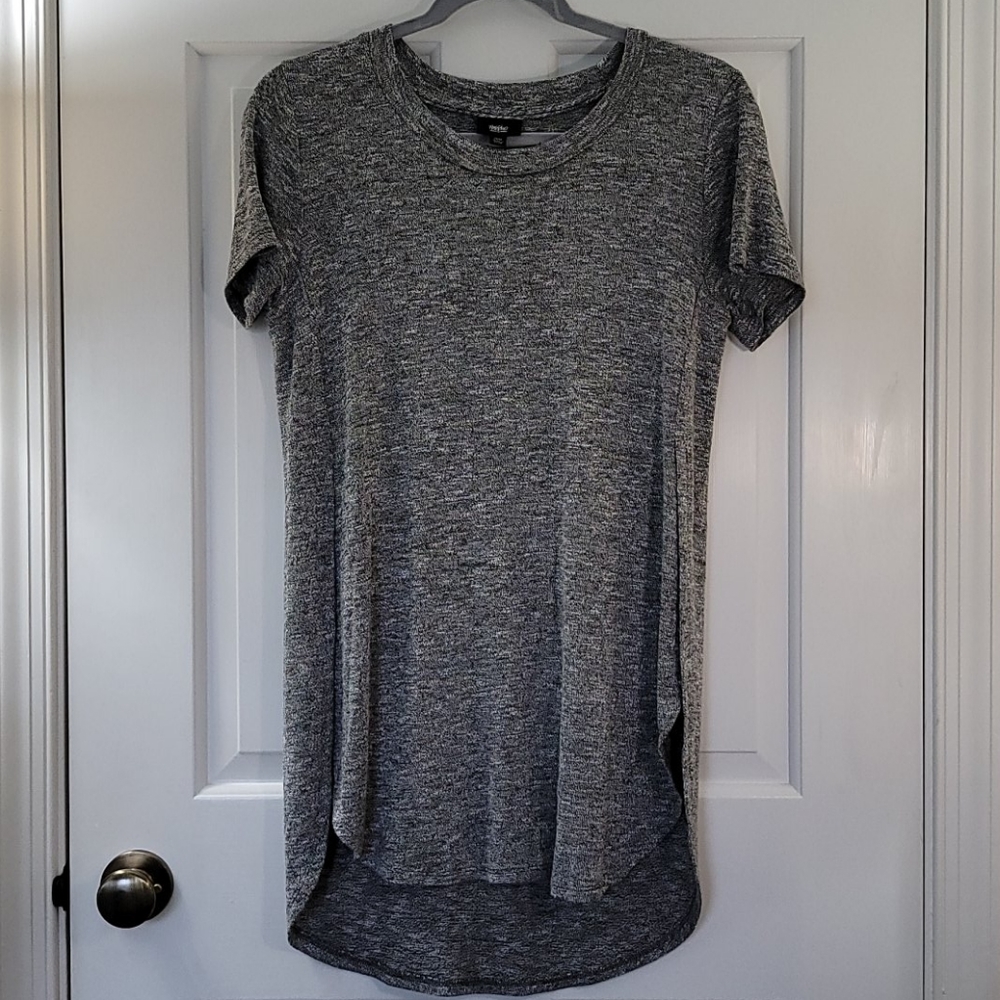 Mossimo dark charcoal gray tunic tee